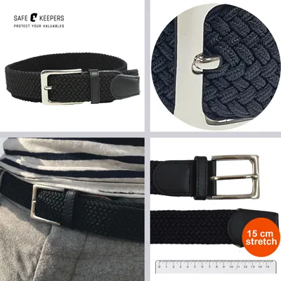 Produktbild von Safekeepers Flechtgürtel Leder - Flechtgürtel Herren - Flechtgürtel - Ledergürtel - Damengürtel - Herrengürtel 110 CM.