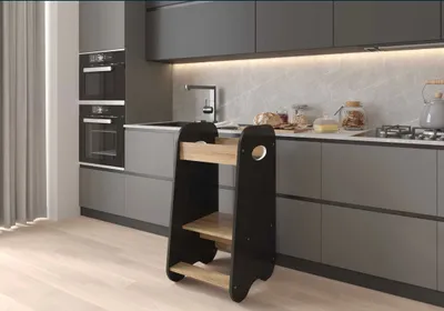Obrázek produktu pro Rostoucí učící věž černá zlatý dub 90 cm