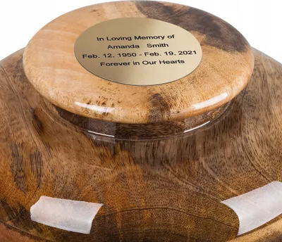 Produktbild von Hölzerne Bestattungsurne Medium Urne Für Asche Einäscherung Aus Mangoholz