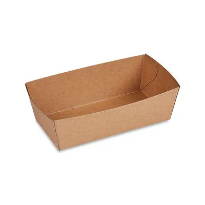 Produktbild von 100x BIONATURE Snackschalen kraft braun m. Fettbarriere 13,5x11x4,5cm 500ml