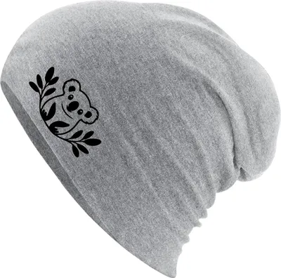 Produktbild von Huuraa Beanie Koala Silhouette Heather Grey One Size Baumwolle und Elasthan Mütze Geschenkidee
