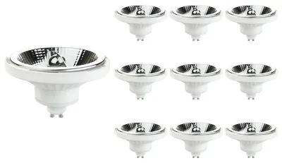 Produktbild von Spectrum GU10 LED Spot Lampe 12W 1250lm 6000K Kaltweiß 230V 111mm 10 Stück
