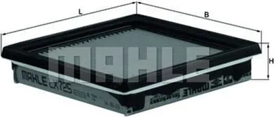 Produktbild von Luftfilter MAHLE LX 725 für NISSAN MICRA III (K12) Filtereinsatz
