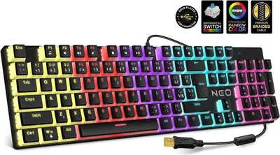 Obrázek produktu pro CONNECT IT NEO Pudding mechanická herní klávesnice, rainbow podsvícení, USB (Full Size CZ verze)