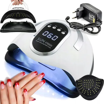 Produktbild von Starke Nagellampe für Hybridnägel, Gel, UV LED Sun X10 Max LCD mit Griff 280 W
