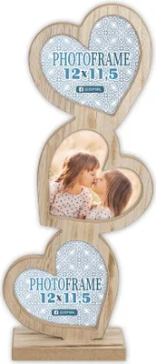 Produktbild von ZEP Frida 3x12x11,5 Holz Rahmen mit 3 Herzen RE333