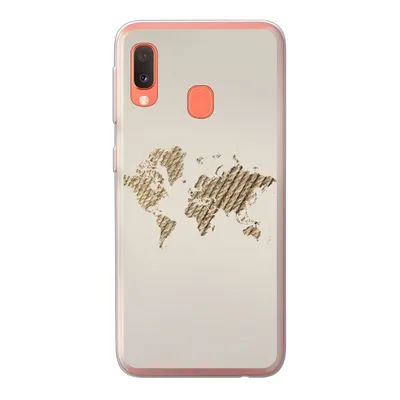 Produktbild von MuchoWow® Handyhülle Schutzhülle Hülle für Samsung Galaxy A20e Weltkarte - Seil - Braun Silikon Softcase Handy Hülle - Abdeckung