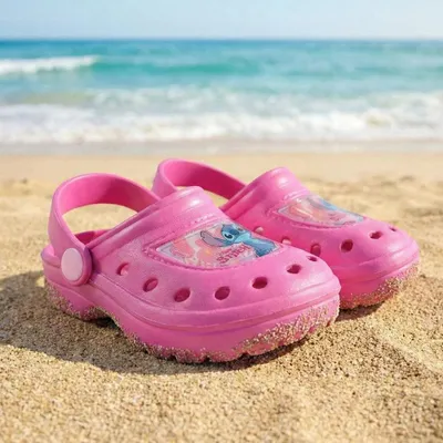 Produktbild von Disney Lilo und Stitch Kinder Mädchen Clogs Badeschuhe Gr. 22-33 – Rosa / 29