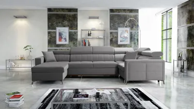 Produktbild von Großes Sofa für Wohnzimmer Wohnlandschaft SID V MAXI Farbe wählbar TOP Qulaität