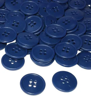 Obrázok produktu pre Plastové gombíky na sieťovinu, Ø 20 x 3 mm, tmavomodré, 100 ks