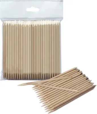 Image de Staleks Pro Expert Bâtonnets de manucure en bois, 110 mm, set de 100 pièces
