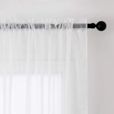 Immagine prodotto di Tenda in tulle trasparente bianca, set da 2 pezzi, 260x140 cm