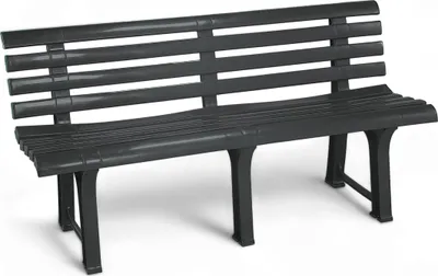 Produktbild von 2.03 Gartenbank ORCHIDEA aus Kunststoff - ca. 145 x 49 x 74 cm - Farbe: Anthrazit