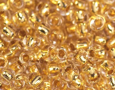 Japanische Rocaillekügelchen, Gold, 2,2 mm, 100 g