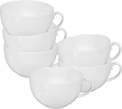 Produktbild von Seltmann Weiden Rondo/Liane Weiß Milchkaffeetasse 0,35 l 6er Set