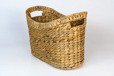 Produktbild von Aufbewahrungskorb ' Nora' aus Wasserhyazinthe Natur Zeitungsständer Ordnungshelfer Aufbewahrung Obstschale Ordnungshelfer Dekoschale Regalaufbewahrung Aufbewahrungskorb Regalkorb