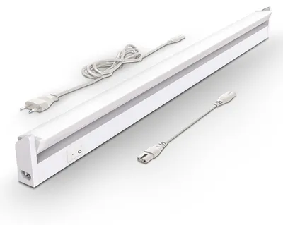 Produktbild von LED Leiste mit Ein-Ausschalter, neutralweiße Lichtfarbe, schwenkbar, Unterbauleuchte Küche, LED Lichtleiste Küche, Schrankbeleuchtung, 54,7x6,1x2,4cm