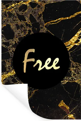 Produktbild von MuchoWow® Wandtattoo Wandsticker Wandaufkleber Zitate -  - Gold - Marmor 40x60 cm Selbstklebend und Repositionierbar - Wierderverwendbar - Selbstklebend