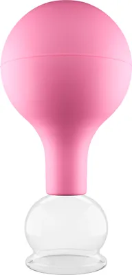 Produktbild von Pulox Schröpfglas aus Echtglas inkl. Saugball - 3,2 cm in Pink