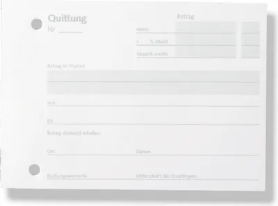 Produktbild von Stylex Quittungsblock Quittungen 50 Blatt DIN A6