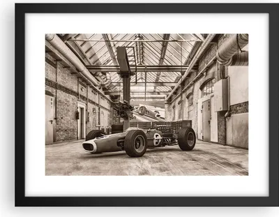 Produktbild von Gerahmtes Poster - Schwarzer Rahmen - Formel 1 Rennen Retro - 40x30 cm - Wand Bild - Wanddeko - Wandbilder - Kunstposter - Wandposter - Bilderrahmen - Bilder - Kunstdruck - P2BAA40x30-4918