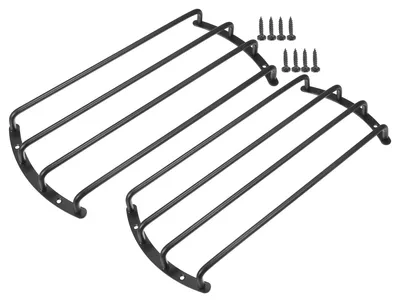12" Lautsprechergitterstäbe, schwarz, 4 Stäbe, 2er-Pack
