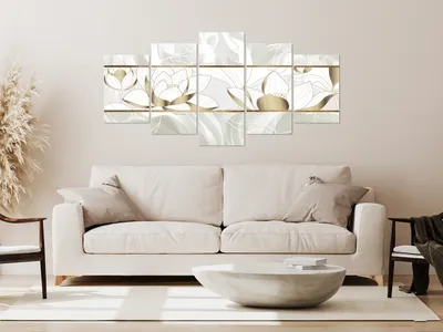 Produktbild von BLUMEN ABSTRAKT Acrylglasbild Modern Wandbild Glasbilder Bilder b-B-0559-k-m