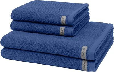 Produktbild von Ross Smart 2 X Handtuch 2 X Duschtuch im Set Stilvolle Bordüre für modernes Design, Hautfreundlicher Frottee für hohen Komfort, Saugstark durch Flächengewicht von 520 g/m²