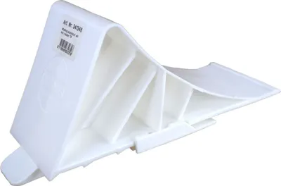 Produktbild von Radkeil aus Kunststoff in Weiß ca. 25 x 9,5 x 11 cm Unterlegkeil
