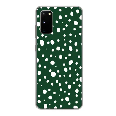 Produktbild von MuchoWow® Handyhülle Schutzhülle Hülle für Samsung Galaxy S20 Polka dots - Weiß - Grün Silikon Softcase Handy Hülle - Bild