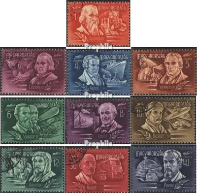Produktbild von Briefmarken Ungarn 1948 Mi 1011-1020 (kompl.Ausg.) gestempelt Erfinder und Entdecker