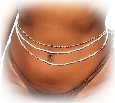 Productafbeelding van Heupketting Set - Buikketting Kralen - Zomer Strand - Multilayer Design - 10.16 x 7.62 cm - Multicolor