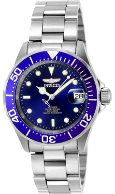 Obrázek produktu pro Invicta Pro Diver 9094 Pánské hodinky - Automatický strojek - Nerezová ocel s modrým ciferníkem - 40 mm