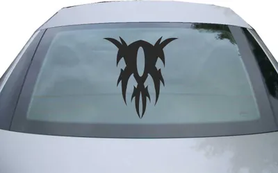 Produktbild von Indigos UG - Aufkleber Heckscheibe & Motorklappe DE7111 - schwarz - 600x545 mm - Yuuzhan Vong - Auto Scheiben Fenster Heckklappe Tuning Racing JDM - Die cut