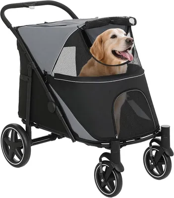 Imagen del producto de Carrito para perros, ideal para perros grandes y medianos, color gris