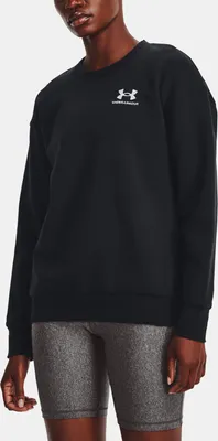 Obrázok produktu pre UNDER ARMOUR Essential Fleece Sweatshirt Damen 001 - black/white L