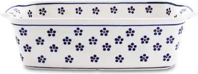 Produktbild von Original Bunzlauer Keramik 1 Liter rechteckige Auflaufform Brotbackform 26,5x12,5cm H=7,2cm Design 225