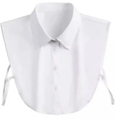 Productafbeelding van Witte kraag - Losse blousekraag - Losse kraag - Witte kraag - Losse kraag - Wit - Puntkraag - One size - CHPN