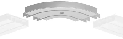 Image de Barre de connexion pour rail de rideau - Blanche - 3 rails (pour extérieur)