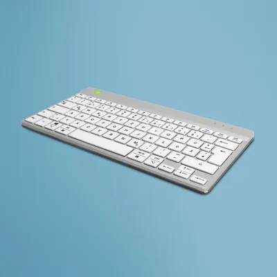 Obrázek produktu pro R-Go Tools RGOCODEWLWH, Mini, Bezdrátový, Bluetooth, Nůžkový spínač, QWERTZ, Bílá