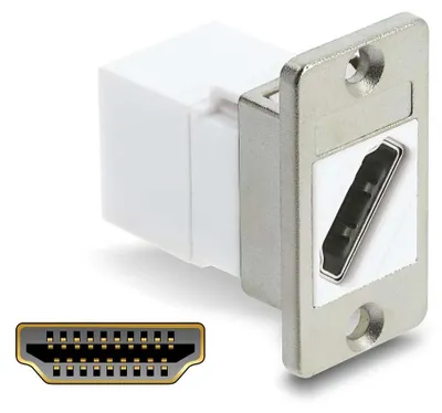 Obrázok produktu pre DeLOCK 91101, Plochý, Biela, HDMI, HDMI, Samica, Samica