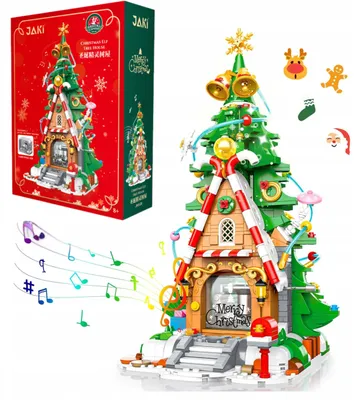 Produktbild von JK5128 Weihnachtsbaum Elfenhaus mit Spieluhr Weihnachtsdekoration