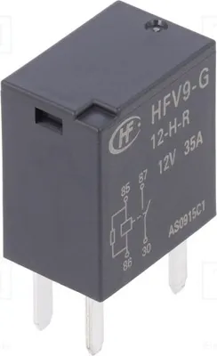Obrázok produktu pre 1x Relé: elektromagnetické, automobilové, cievka: 12V DC, 35A, 124Ω, typ HFV9-G/12-H-R, výrobca Elektroma