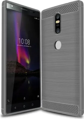 Produktbild von Schutzhülle Handyhülle für Lenovo Phab2 Plus Case Cover Carbon Optik Grau