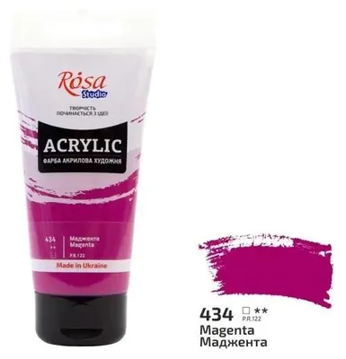 Produktbild von Acrylfarbe Magenta 434, 75 ml – Rosa