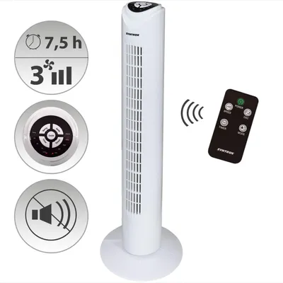 Produktbild von Syntrox Germany Turmventilator Drilef 90° Oszillation 3 Stufen weiß