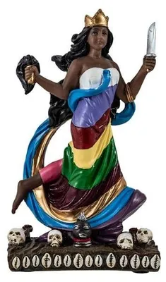 Orisha OYA Figur, handbemalt, Kunstharz, 9x5x16 cm