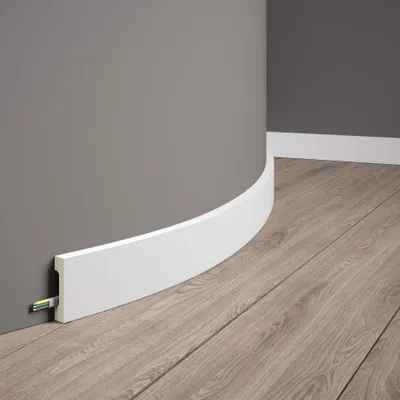 Produktbild von Mardom flexible Sockelleiste MD359F Profoam 16 x 70 x 2000 mm Weiß Fußleiste