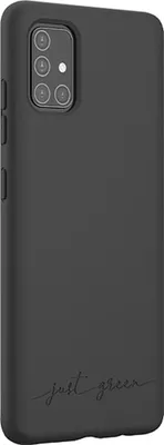 Produktbild von JUST GREEN, Natura Soft TPU Schutzhülle für Galaxy A51, Schwarz