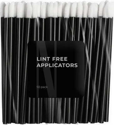 Zdjęcie produktu dla Nanolash Lint Free Applicators Welurowe aplikatory do rzęs i brwi, 50 sztuk